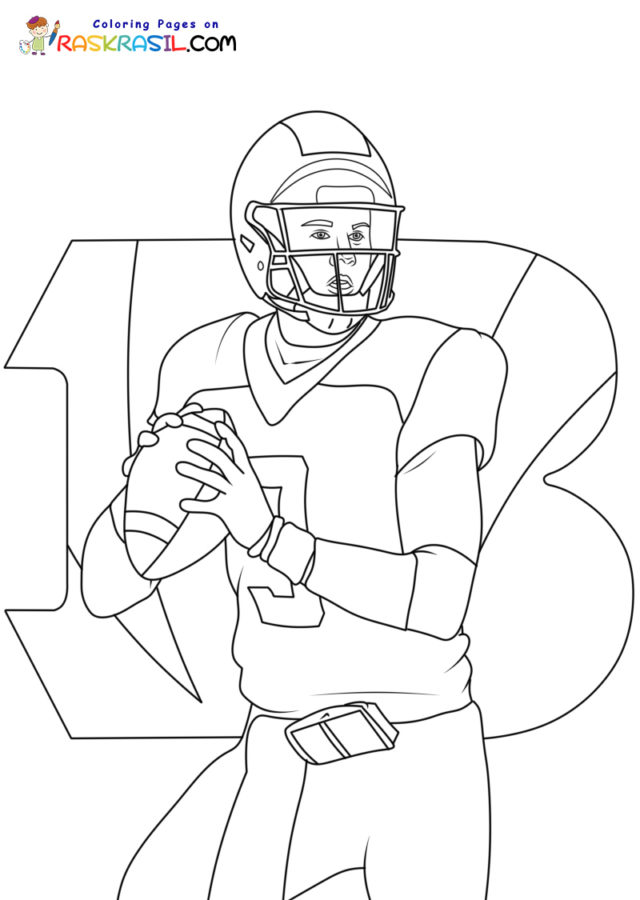 Joe Burrow Coloring Pages