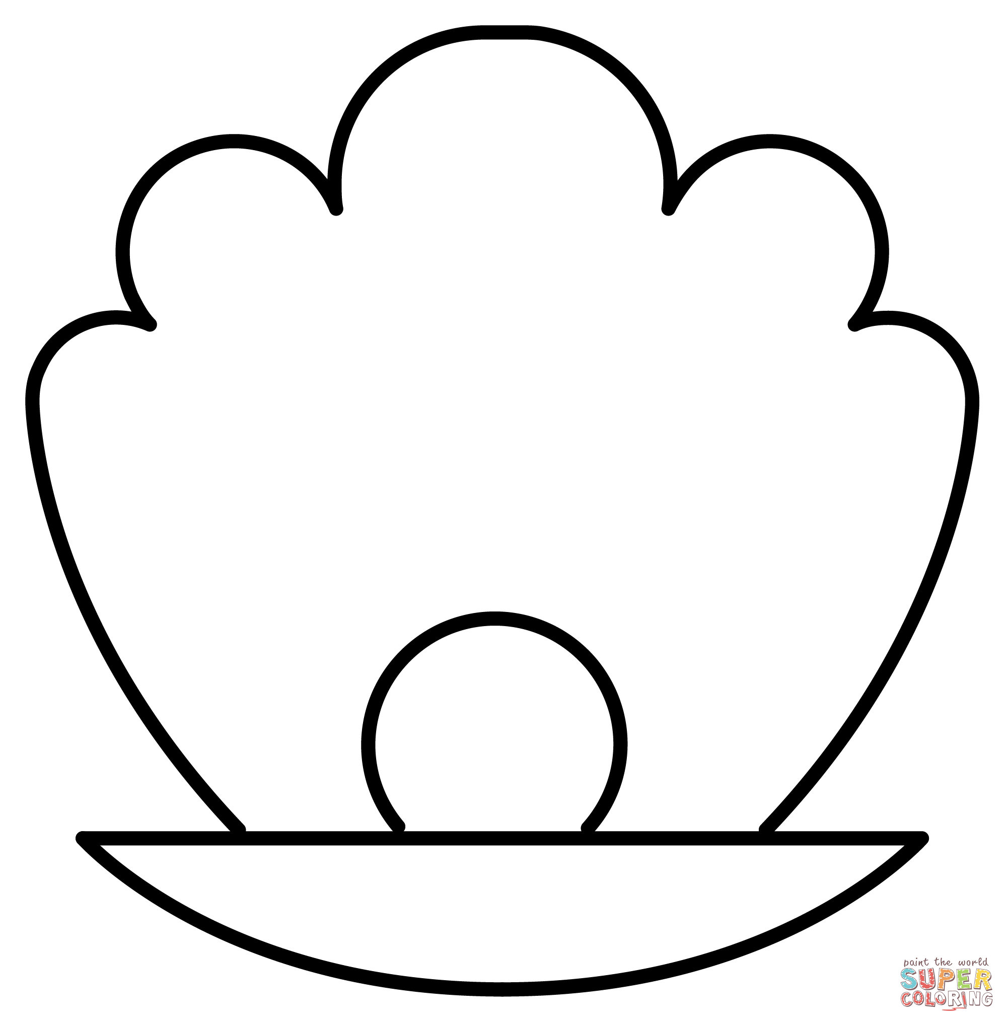 Oyster Emoji coloring page | Free Printable Coloring Pages
