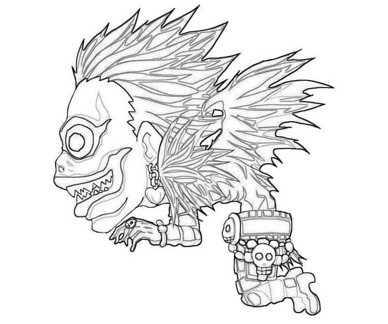 Ryuk from Death Note 3 Coloring Page - Free Printable Coloring Pages for  Kids