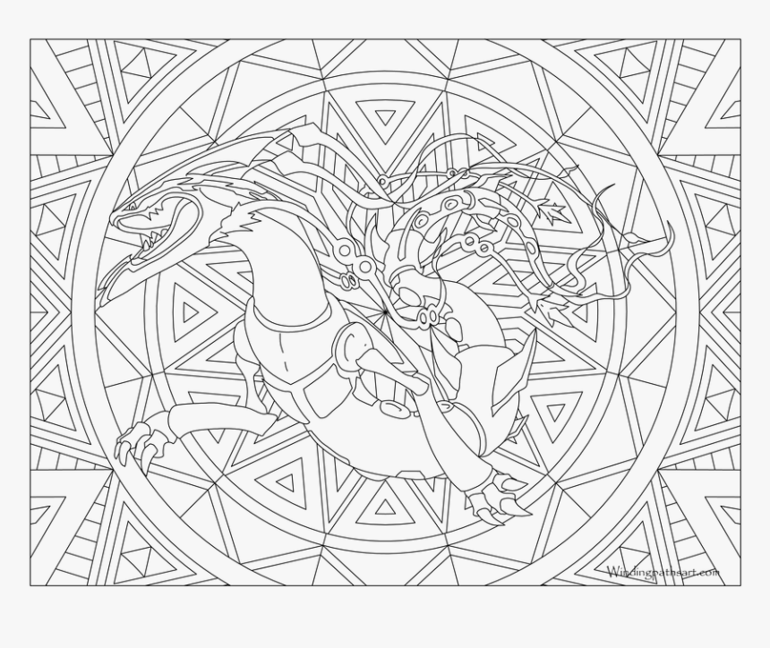 Pokemon Mega Coloring Pages, HD Png Download - kindpng