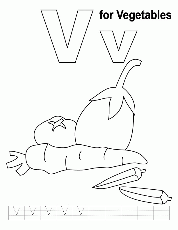 toddler letter v coloring page - Clip Art Library