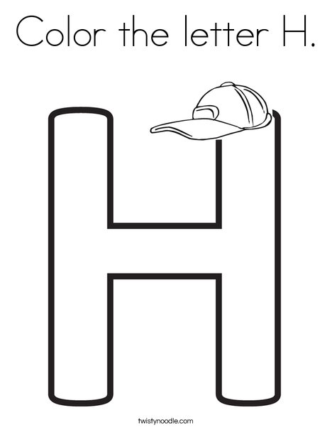 Color the letter H Coloring Page ...
