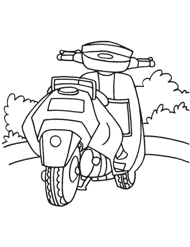 Honda scooter coloring page | Download Free Honda scooter coloring page for  kids | Best Coloring Pages
