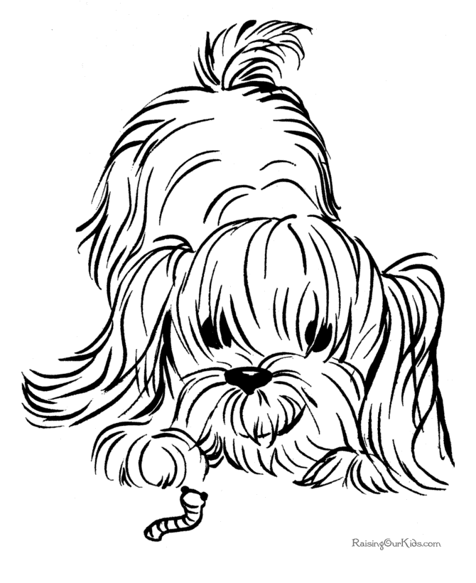 Dog Color Pages Printable Free Printable Puppy Coloring Pictures ...