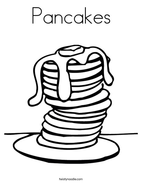 Pancakes Coloring Page - Twisty Noodle