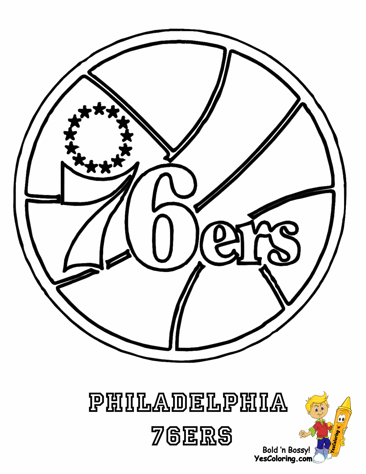76ers #coloring #pages #philadelphia #2020 | Football ...