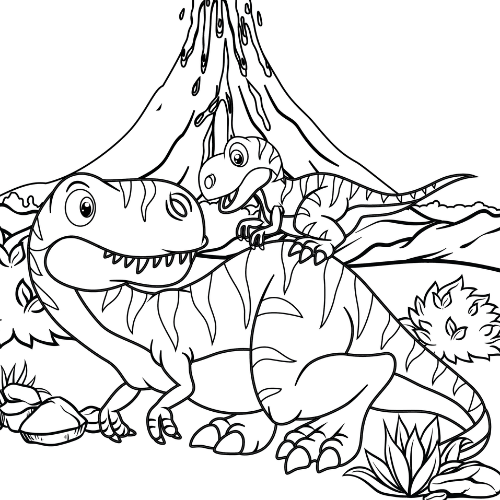 Carcharodontosaurus coloring pages - Dinosaur Coloring Pages