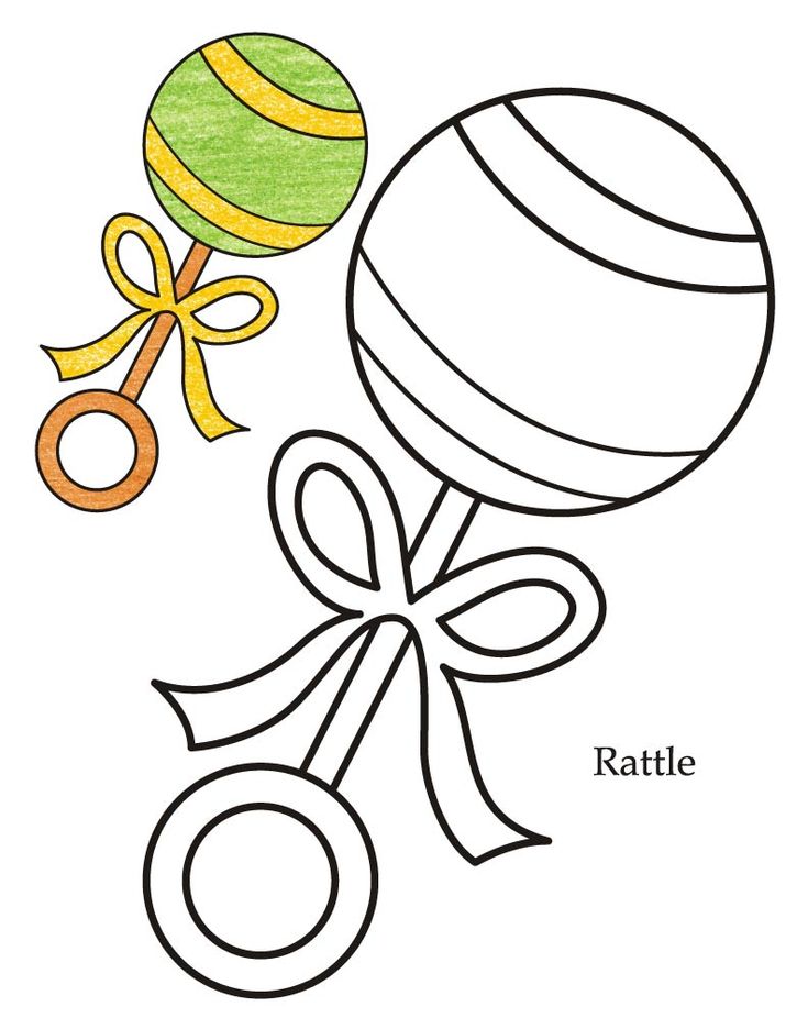 0 Level rattle coloring page | Coloring pages, Rattle, Coloring pages for  kids