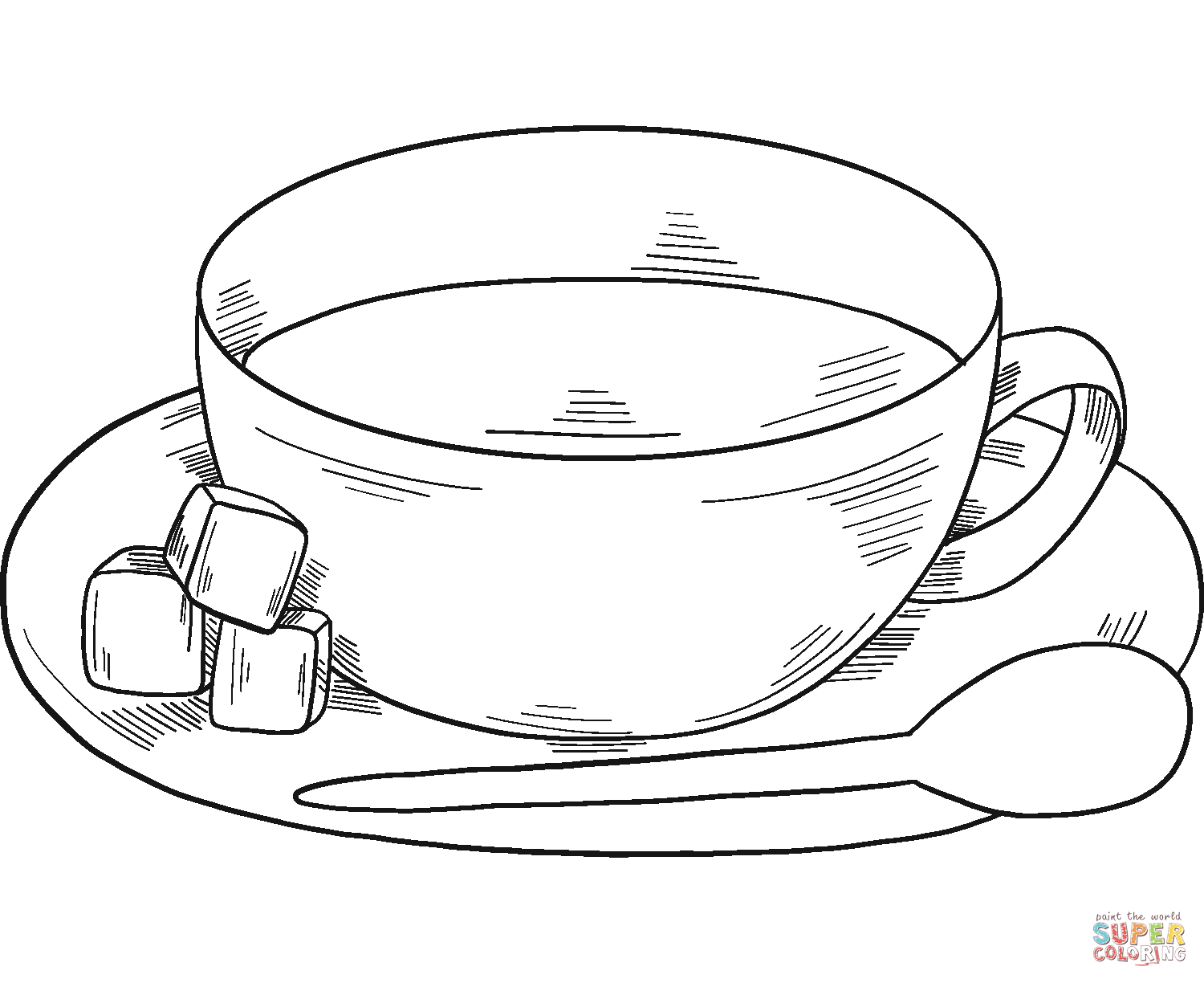 Cup of Tea coloring page | Free Printable Coloring Pages