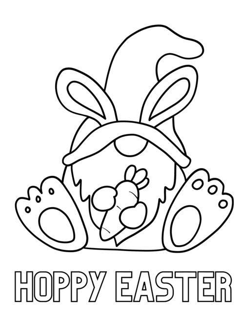 Free Printable Easter Gnomes Coloring Pages | FaveCrafts.com