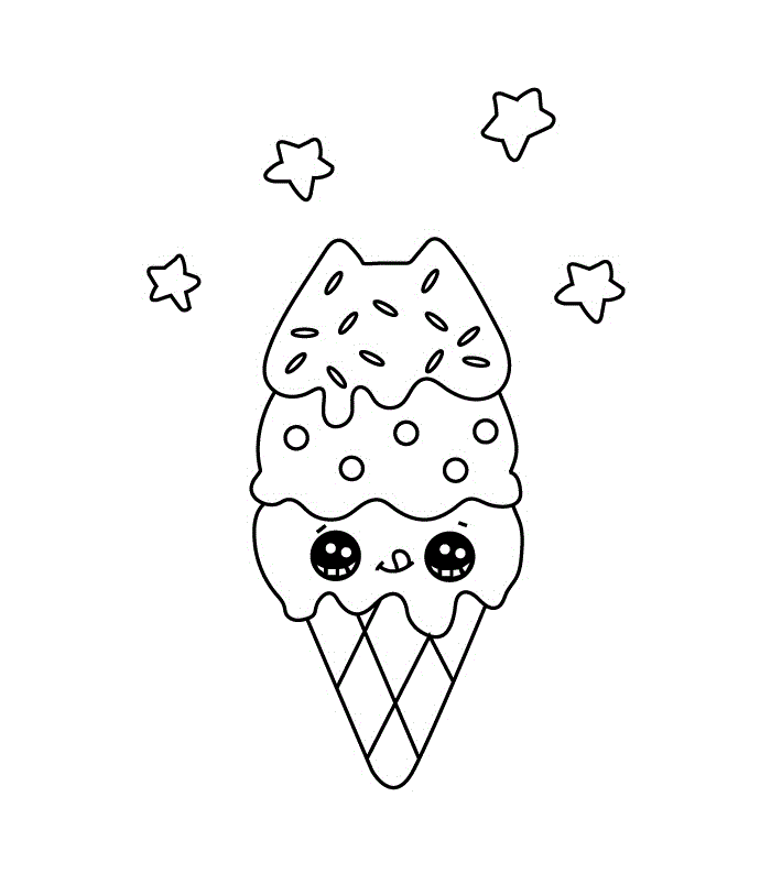 Unicorn Ice Cream Coloring Pages - Coloring Nation