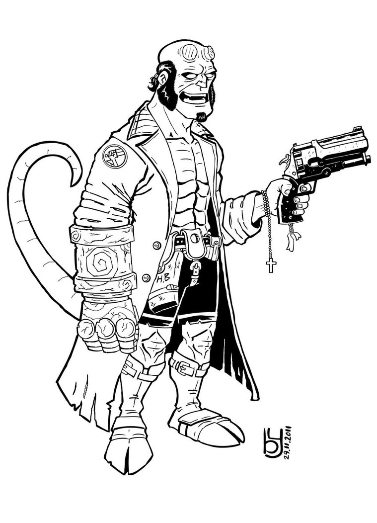 Hellboy coloring page - free printable coloring pages on coloori.com