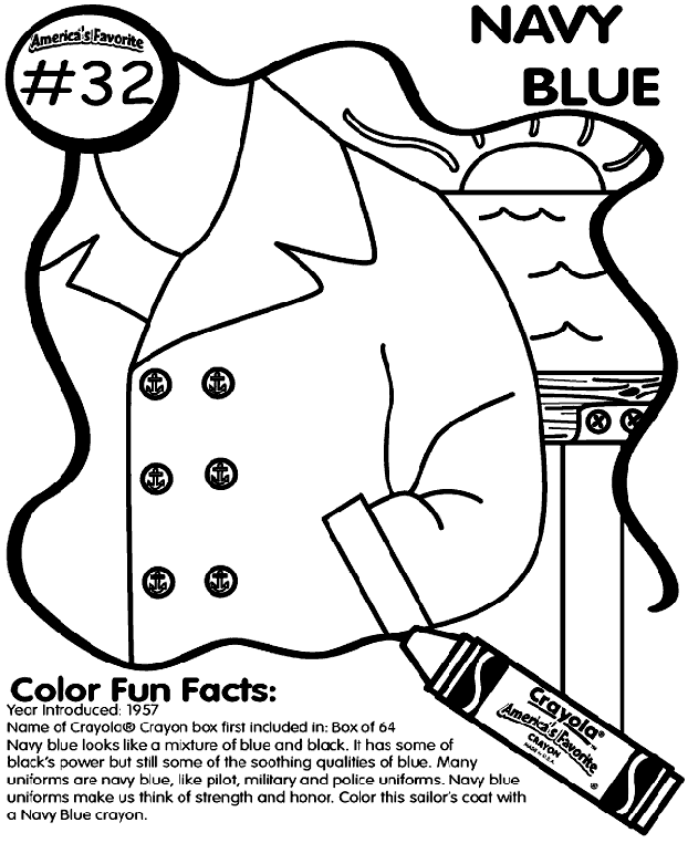 No.32 Navy Blue Coloring Page | crayola.com
