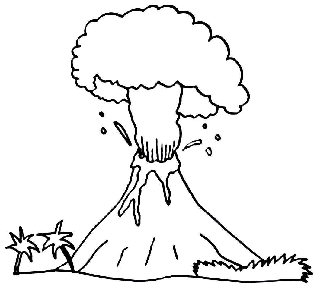Drawing Volcano #166565 (Nature) – Printable coloring pages