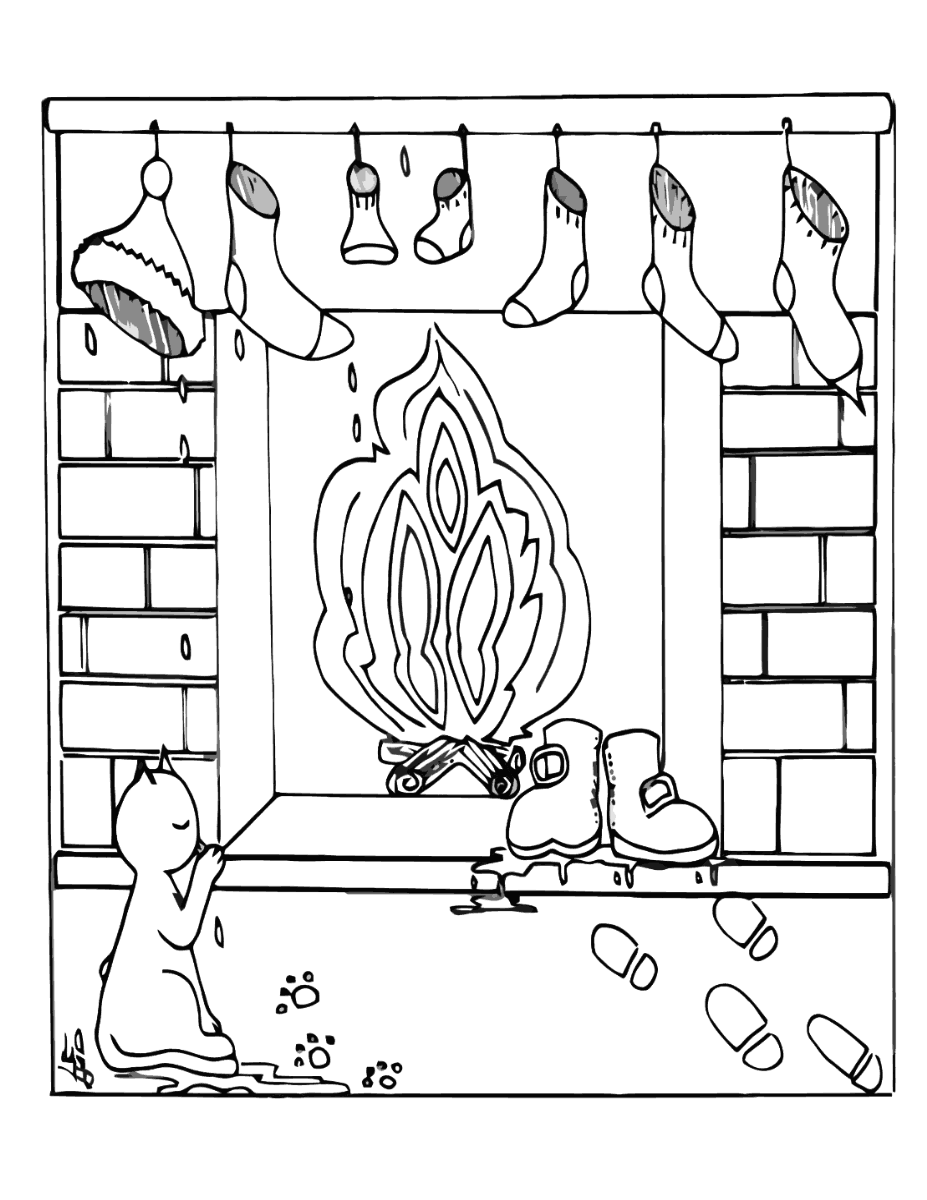 Fireplace coloring pages | Coloring pages to download and print