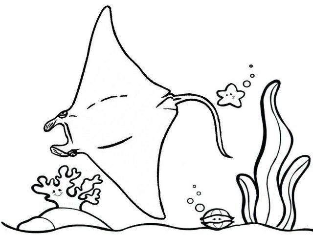 Stingray Coloring Page