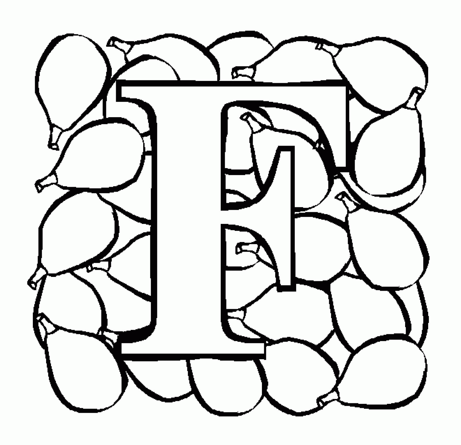 F Coloring Pages : Letter F Cheese Free Alphabet Coloring Pages ...