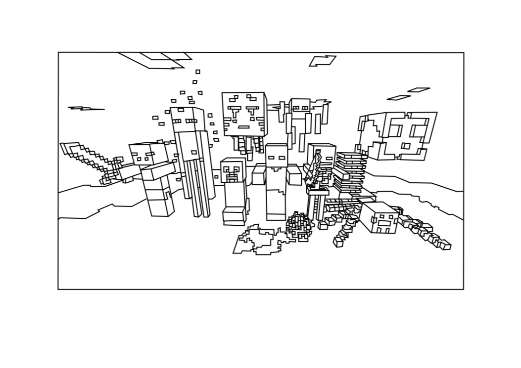 excellent minecraft coloring pages - Coloring Kids