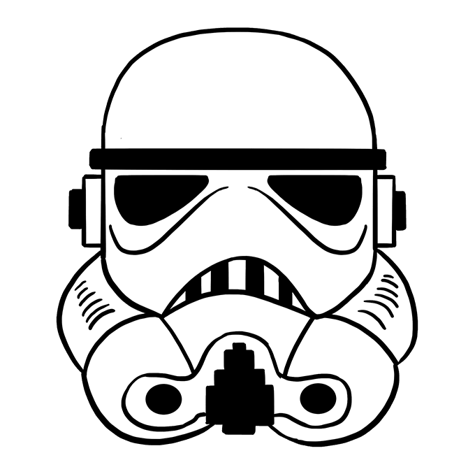How to Draw a Stormtrooper Helmet – Really Easy Drawing Tutorial