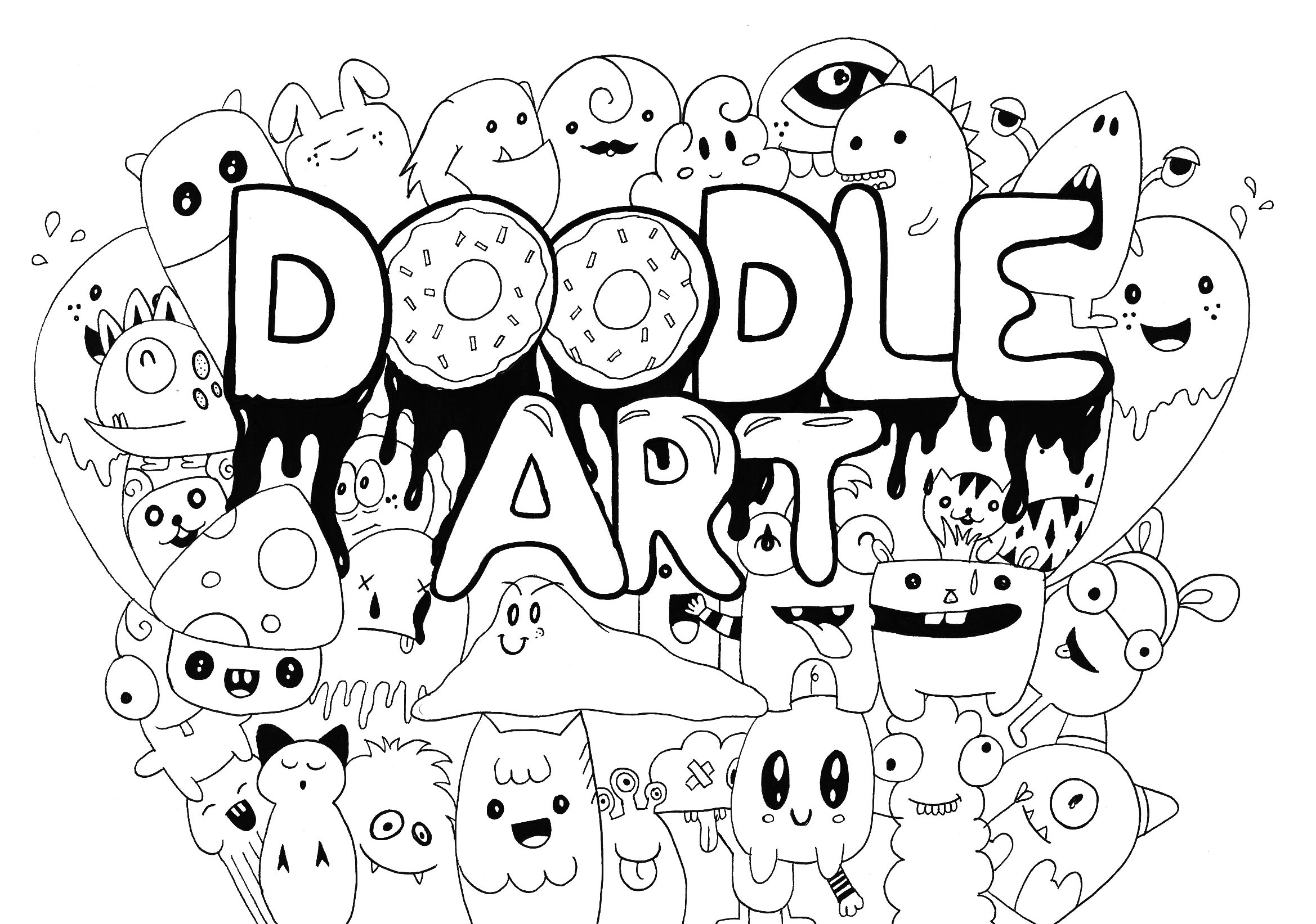 Kawaii free to color for children - Kawaii Kids Coloring Pages