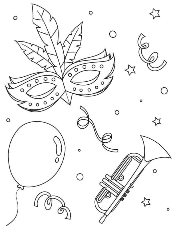 Mardi Gras Coloring Pages | Mardi Gras Masks | PDF | Free