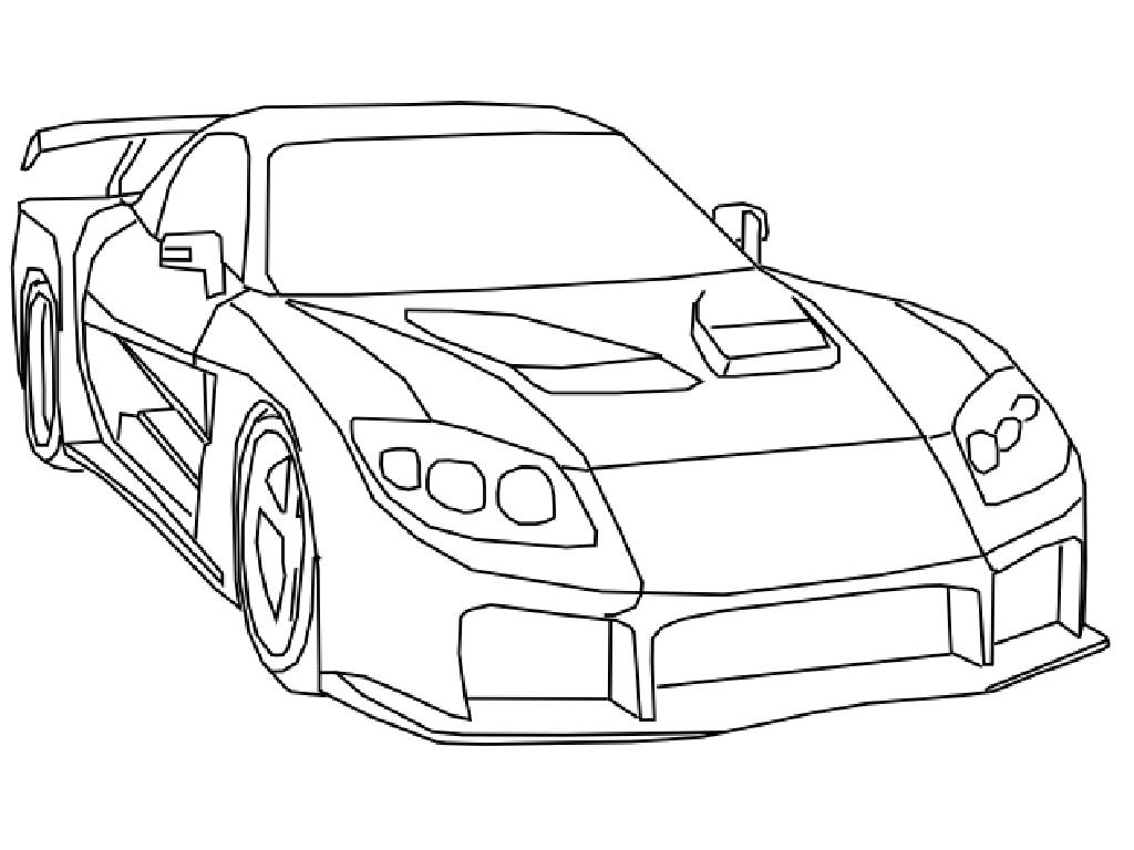 Mazda RX7 coloring book to print and online