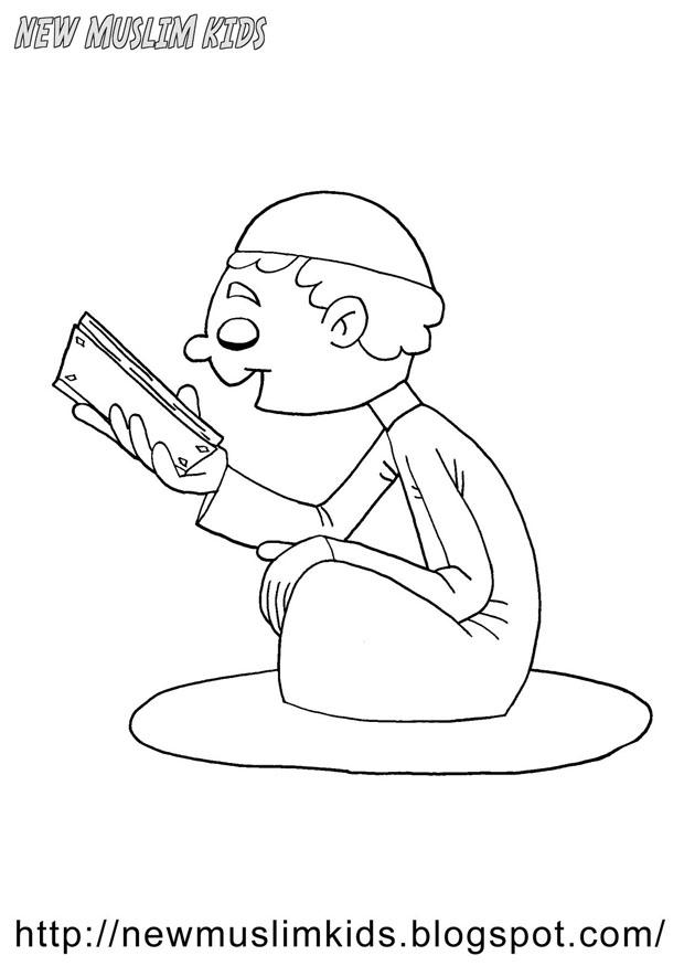 Coloring Page muslim boy - free printable coloring pages - Img 21921