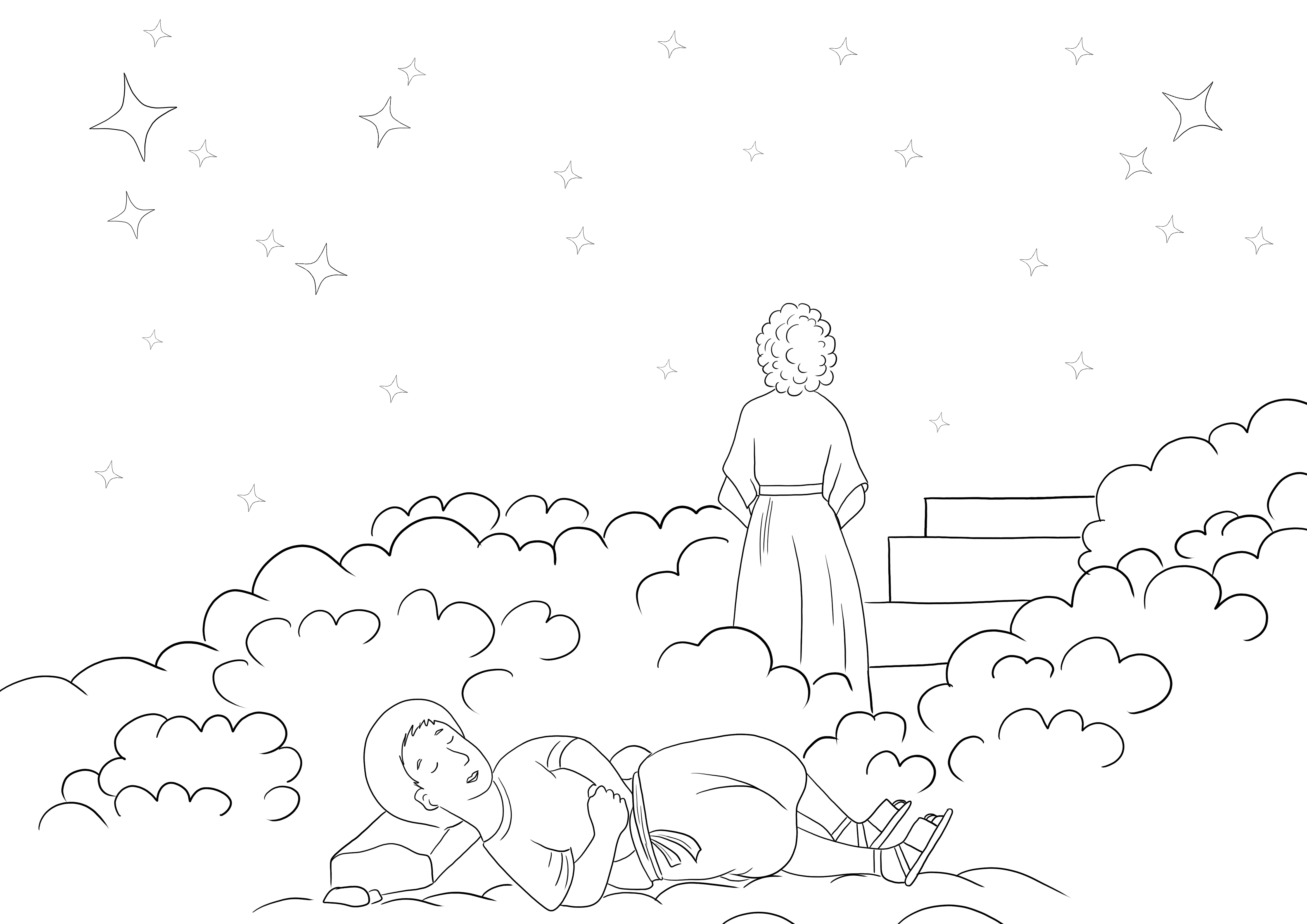 Jacob's Ladder Dream coloring image free and easy to print