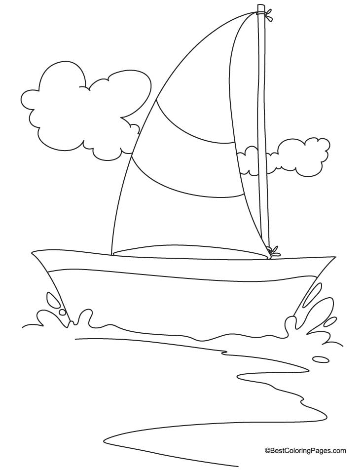 Sailing yacht coloring page | Download Free Sailing yacht coloring ...
