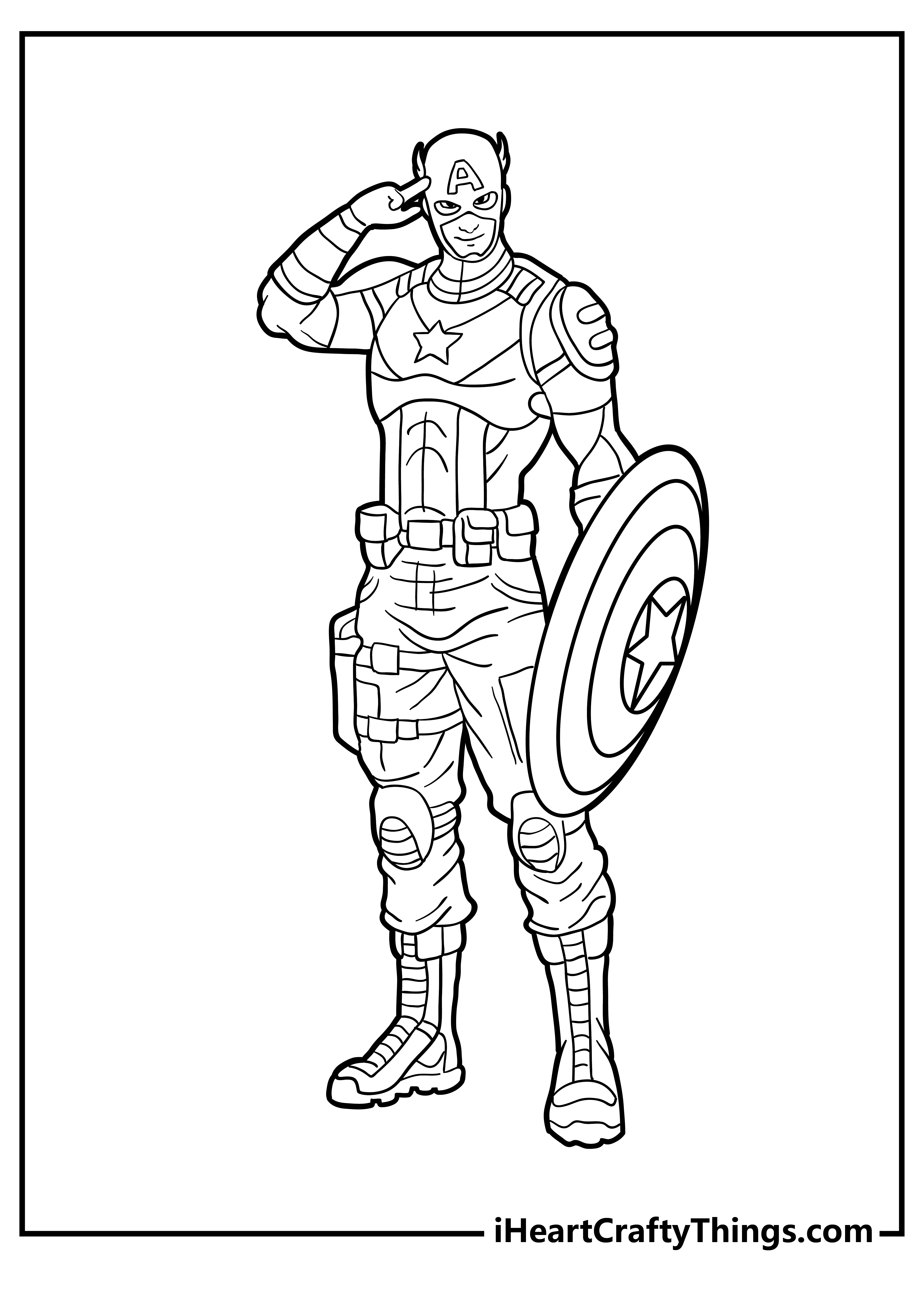 Printable Captain America Coloring Pages (Updated 2022)