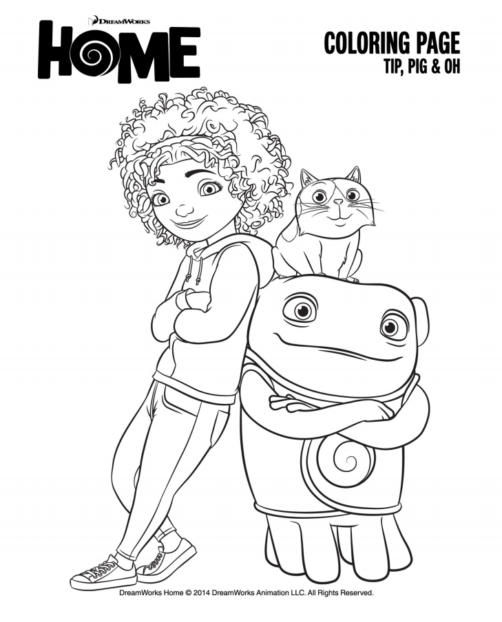 Oh a boov coloring page – Artofit