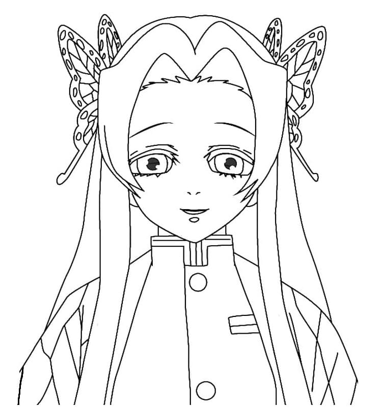 Kanao Tsuyuri Demon Slayer Coloring Page - Free Printable Coloring Pages  for Kids