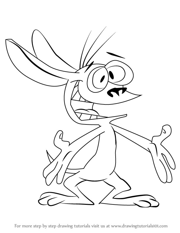 Learn How to Draw Ren from The Ren and Stimpy Show (The Ren and Stimpy  Show) Step by Step : Drawing Tutorials
