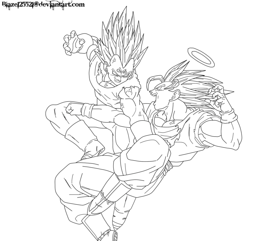 Goku vs. Majin Vegeta Lineart | Disegni da colorare, Cose da disegnare,  Colori