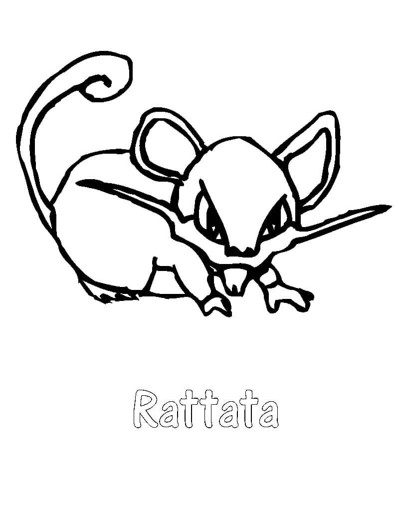 Rattata 3 Coloring Page - Free Printable Coloring Pages for Kids