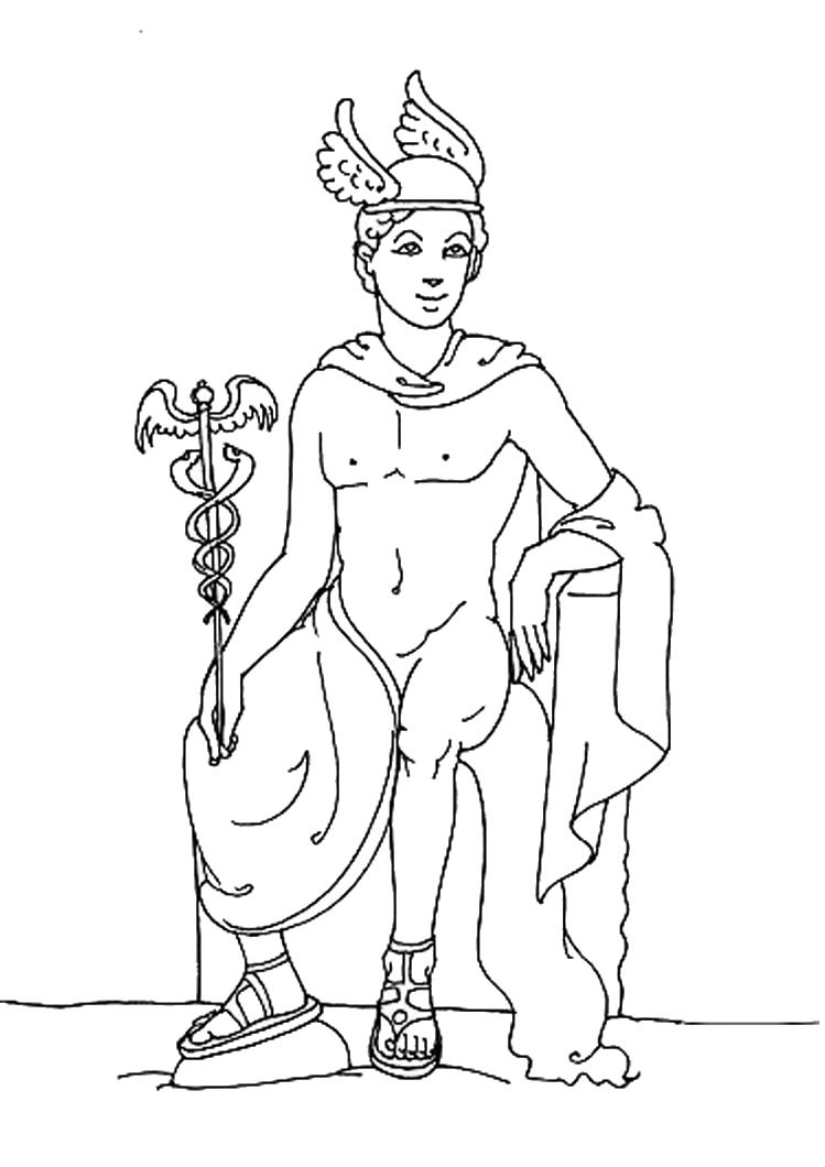 God hermes coloring pages - Hellokids.com