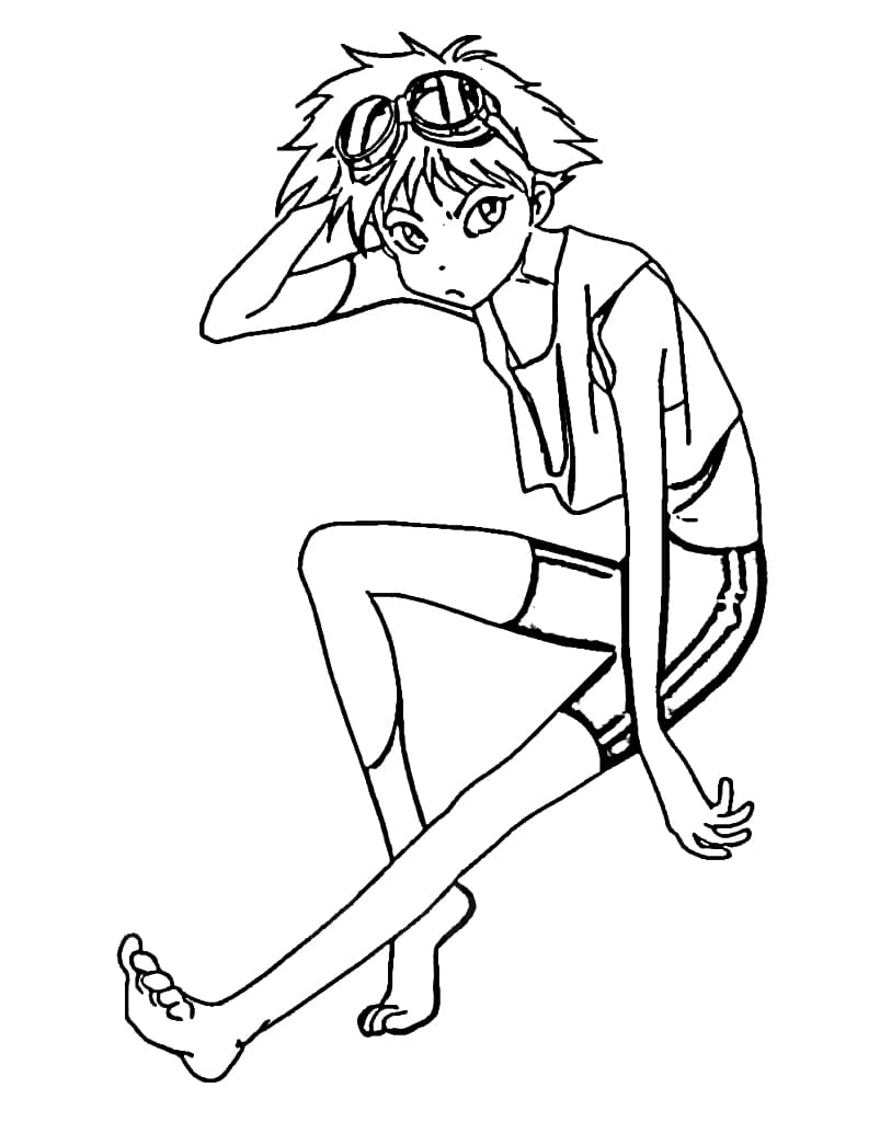 Edward in Cowboy Bebop Coloring Page - Anime Coloring Pages