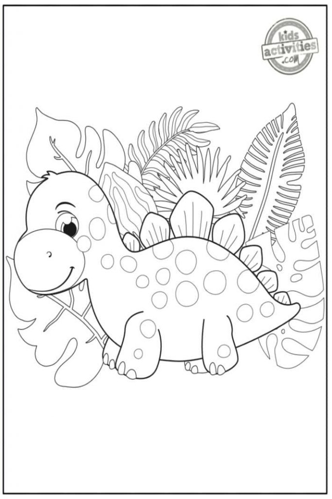 Cute Dinosaur Coloring Pages to Print |Kids Activities Blog