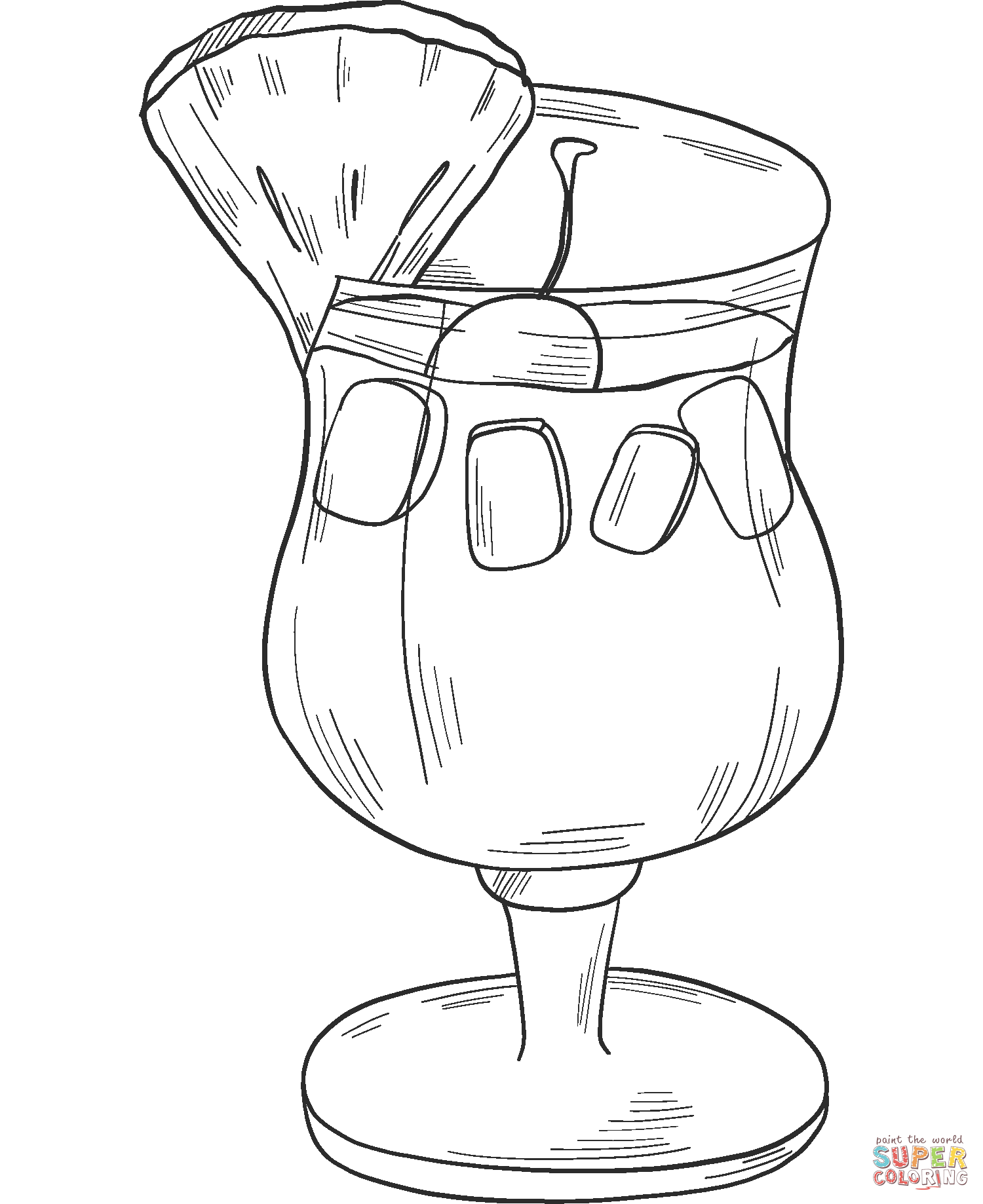 Cocktail coloring page | Free Printable Coloring Pages