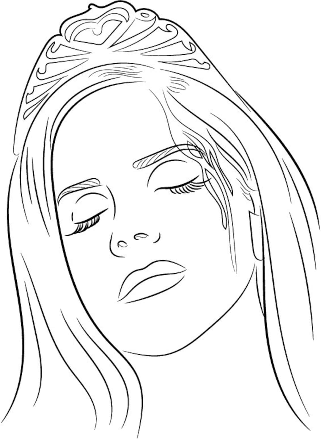Lana Del Rey Art for Coloring Embroidery Printable Instant - Etsy