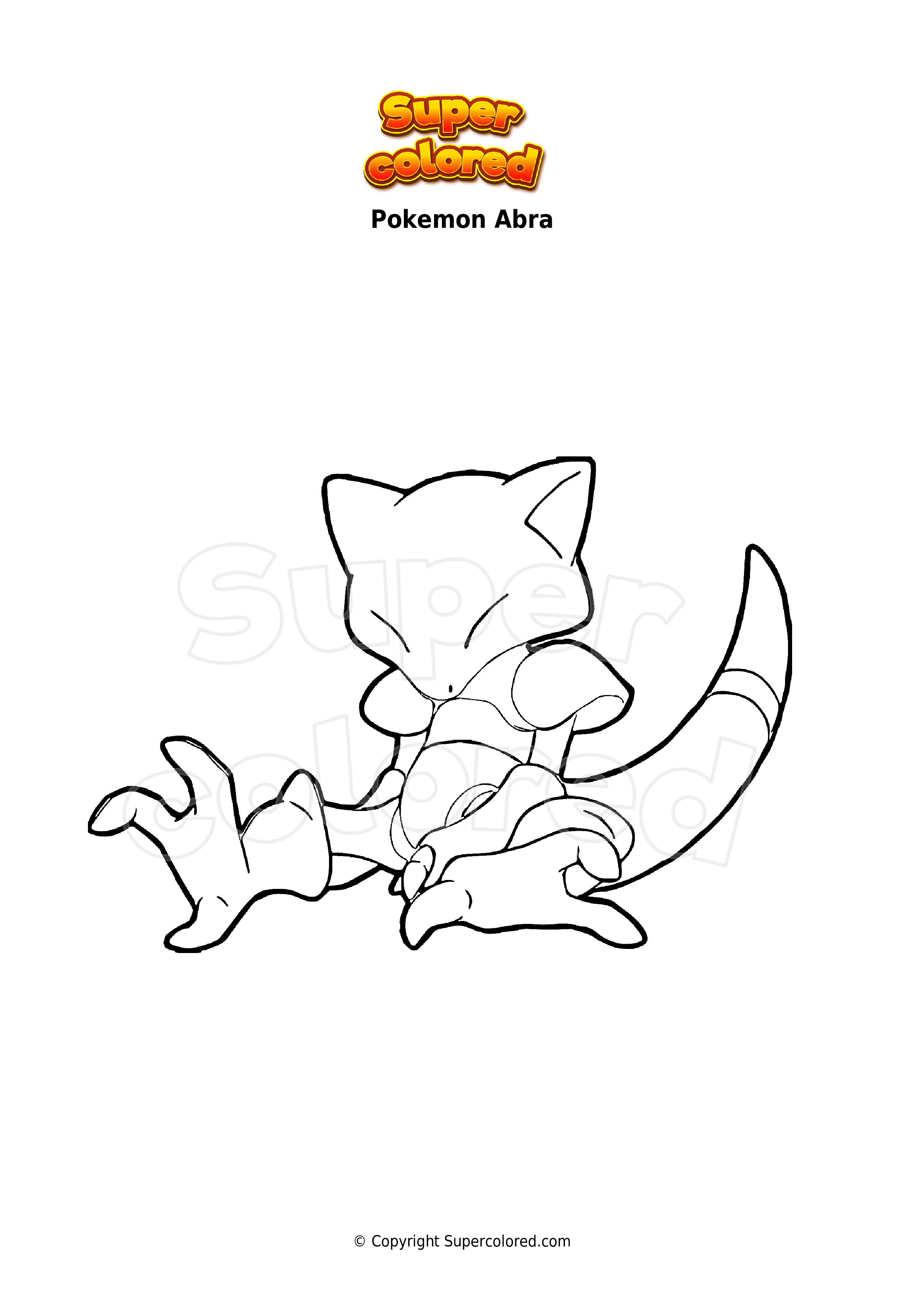 Coloring page Pokemon Alakazam - Supercolored.com