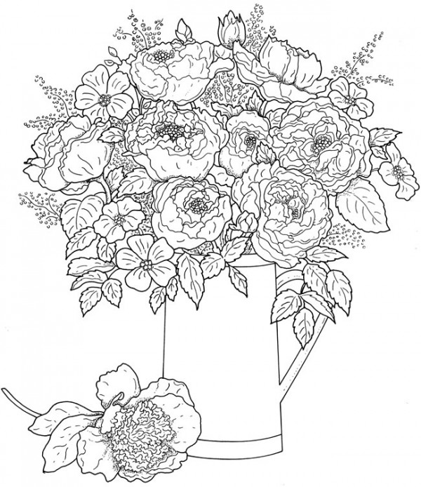 Freebie: Floral Coloring Page – Stamping