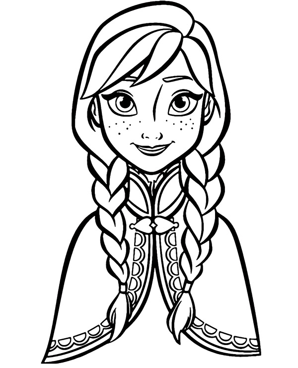 Printable coloring page Anna Frozen - Topcoloringpages.net