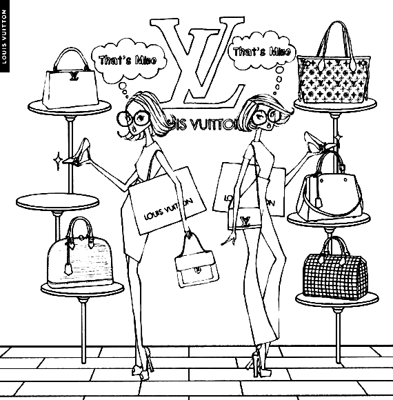 Louis Vuitton Fashion Coloring Pages - Lv Coloring Pages - Coloring Pages  For Kids And Adults