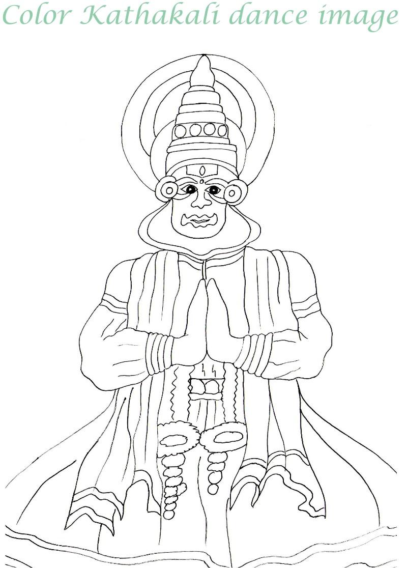 Onam printable coloring page for kids 3
