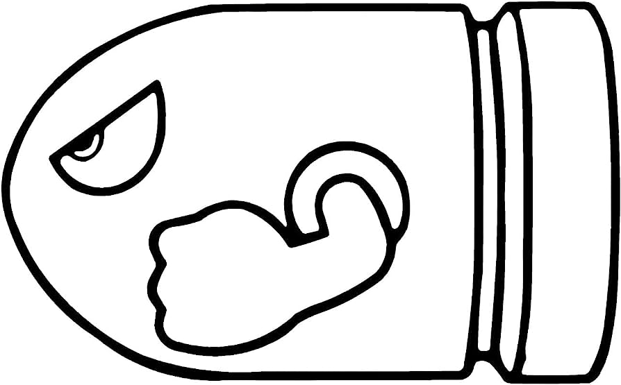 Super Mario Bullet Funny Decal Vinyl ...