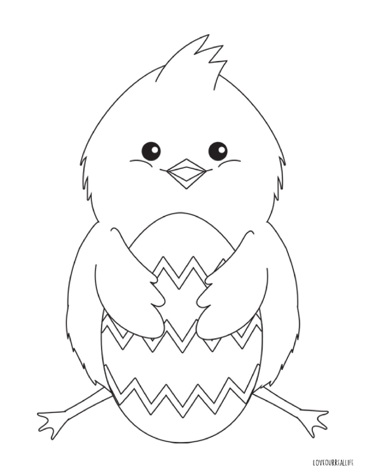Chick Coloring Pages: Free Printable for Kids ⋆ Love Our Real Life