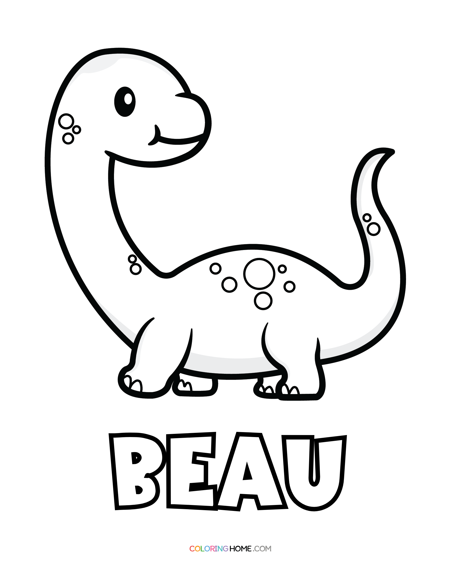 Beau dinosaur coloring page