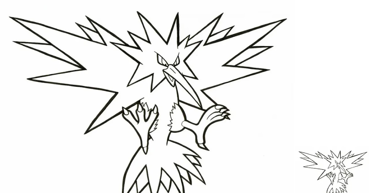 Coloring Page Of Zapdos