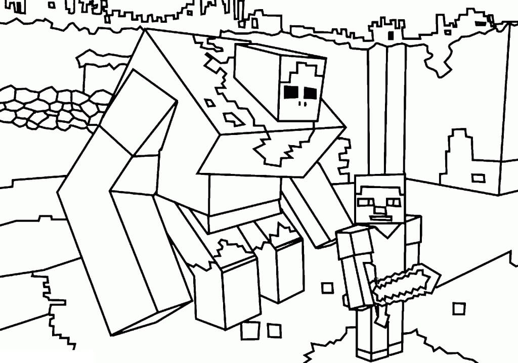 Minecraft Mutant Zombie Coloring Page - Free Printable Coloring Pages for  Kids